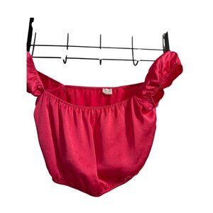 Wilfred Red Off-Shoulder Crop Top Size S